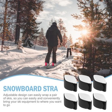 СПОРТИВНАЯ ЛЕНТА ДЛЯ ЛЫЖ, КРЕПЛЕНИЕ ЛЫЖ, 6 ШТ.