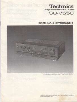 INSTRUKCJA OBSŁUGI WZMACNIACZ TECHNICS SU-V550
