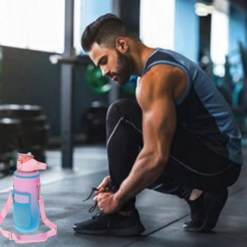 БУТЫЛКА ДЛЯ ВОДЫ + ШЕЙКЕР GYM FITNESS С РЕМЕШКОМ 2 Л
