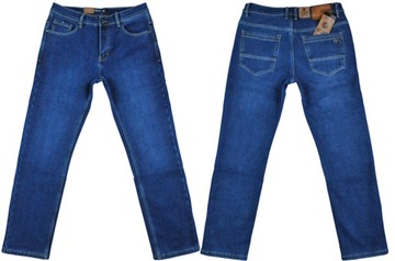Spodnie męskie jeans ocieplane Mock-UP model 680 pas 88 cm 33/32