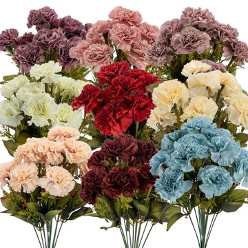 Искусственные цветы ГВОЗДИКА 47 см микс