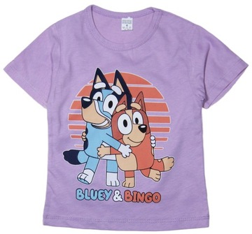 Bluzka Bluzeczka T-SHIRT Koszulka na Krótki Rękaw PIESKI * 104/110