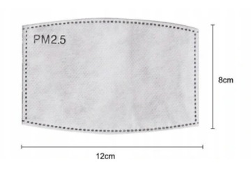 FILTR MASECZEK HEPA PM2.5 WĘGIEL FFP2 N95 100szt