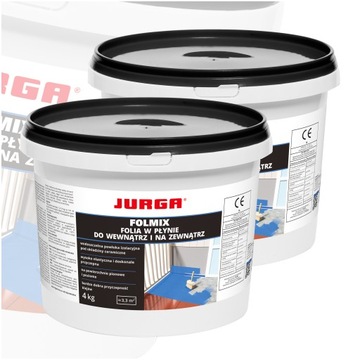 Folia w Płynie pod Płytki Ceramiczne Hydroizolacja 4 kg JURGA Zestaw 2szt