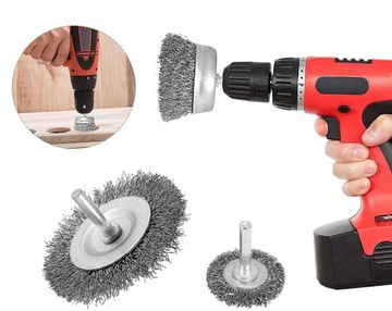 ПРОВОЛОЧНЫЕ ЩЕТКИ ДЛЯ ОТВЕРТОК И ДРЕЛ НАБОР ПРОВОЛОЧНЫХ ЩЕТОК ПО МЕТАЛЛУ