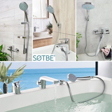 Zestaw prysznicowy słuchawka prysznicowa oszczędna z wężem rączka natrysk