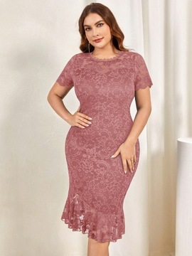 ЭЛЕГАНТНОЕ ЖЕНСКОЕ КРУЖЕВНОЕ ВЕЧЕРНЕЕ ПЛАТЬЕ МИДИ, КОМФОРТНАЯ ВЕСНА