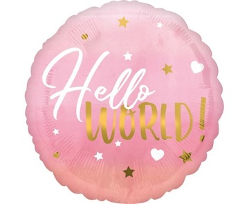 Balon Foliowy Baby Girl Różowy na Baby Shower Dziewczynki 46 cm