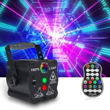 laser projektor disco dyskotekowy lampa 3d disco stroboskop imprezowy