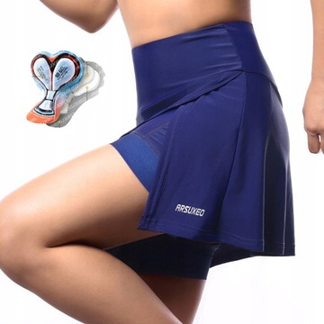 ЖЕНСКАЯ СПОРТИВНАЯ ЮБКА ВЕЛОСИПЕДНЫЕ ШОРТЫ С ГЕЛЕВОЙ ВСТАВКОЙ ARSUXEO 5D M
