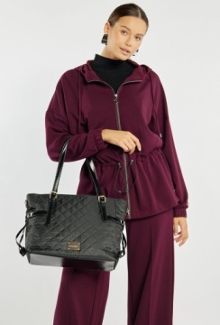 БОЛЬШАЯ ВОДОНЕПРОНИЦАЕМАЯ СУМКА-ШОППЕР LETTERMAN MONNARI SHOULDER BLACK A4
