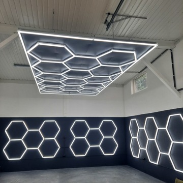 Светодиодный светильник HEXAGON P1 5HEX 235x161 Honeycomb Мастерская Гараж Гостиная ALU