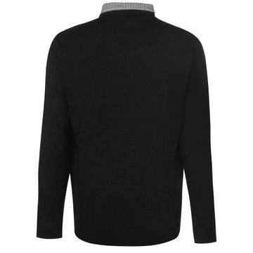 SWETER męski Pierre Cardin wstawka z KOSZULĄ tu XS