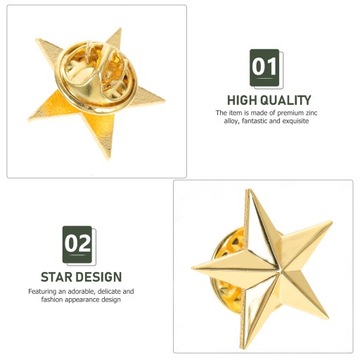 Odznaki metalowej gwiazdy Trzy 5-punktowe szeryfa