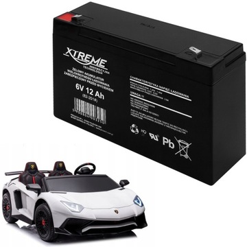 Akumulator AGM XTREME 6V 12Ah mocny auto zabawka