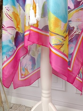 ШЕЛКОВЫЙ ПЛЯЖНЫЙ ШАРФ ПАРЕО, ЦВЕТА БОХО