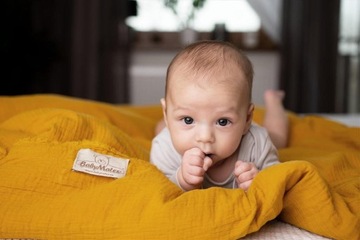 Постельное белье из муслина 100х135 Муслин желтый с защитой BabyMatex