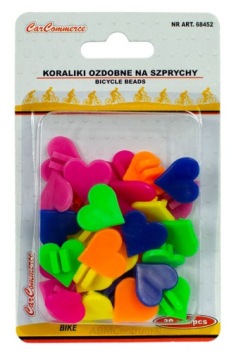 Намистини на спиці - сердечка набір 30 шт.