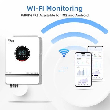 10 кВт солнечный инвертор 10200 Вт автономный гибридный гибрид 48 В двойной 2 x MPPT
