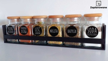 баночки для специй 150мл 24 шт + ложка + 308 наклеек для специй