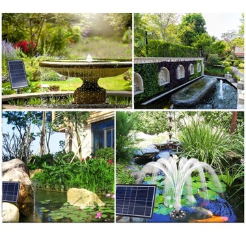 СОЛНЕЧНЫЙ НАСОС 7ВТ ДЛЯ СВЕТОДИОДНОГО ПРУДА 230Л/Ч