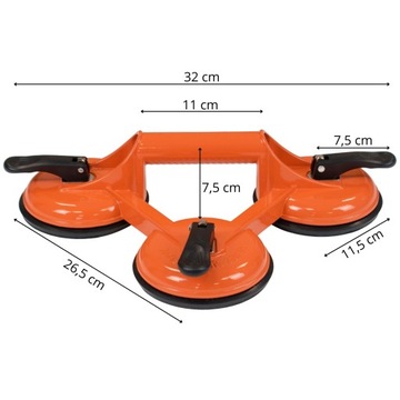Держатель ПРИСОСКИ для ОКОН, СТЕКЛА, ПЛИТКИ, автомобиля 135кг 3х118мм