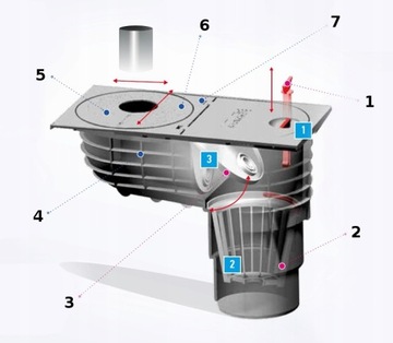 GAMRAT CAPRICORN Q3 СЕРЫЙ УСТАНОВОЧНЫЙ ПОДДОН ДЛЯ ЖЕЛОБА