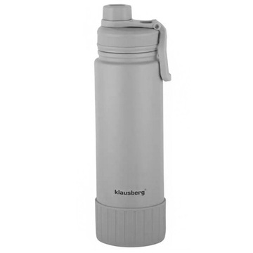 BUTELKA TERMICZNA BIDON KUBEK TERMICZNY KLAUSBERG 720ML SZARY