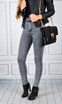 Брюки джинсы высокий состояние плюс размер