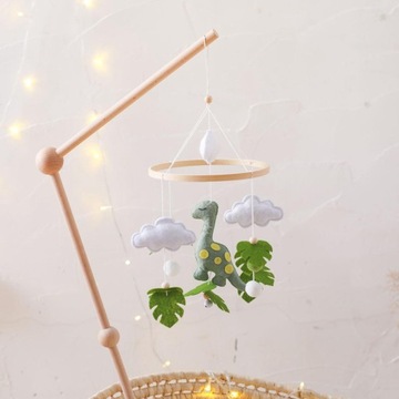 Мобильная детская кроватка Монтессори Раннее развитие Сенсорный фетр подвесной зеленый