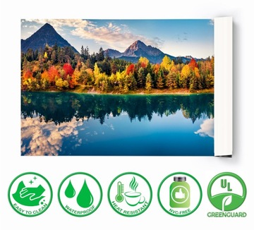 Коврик защитный 90х45 на письменный стол, столешницу, озеро, горы