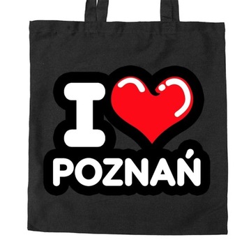 torba czarna kocham Poznań