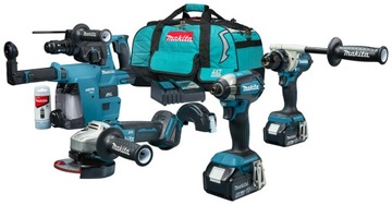 Makita DLX4155TX1 Zestaw combo 4 narzędzia DGA504 DDF486 DTD153 DHR243W 18V