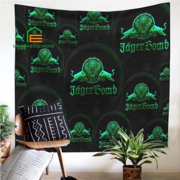 GOBELIN Jagermeister Deer Logo Pattern Tapestry De