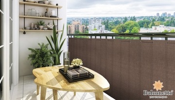 Покрытие балкона 95% UV Терраса Балкон MESH MAT коричневое 0,8х5м