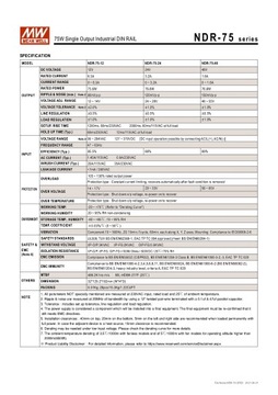 Mean Well NDR-75-24 Блок питания на DIN-рейку