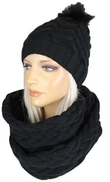 КОМПЛЕКТ ЖЕНСКИЙ, ШАПКА ЖЕНСКАЯ + ШАРФ ШАРФ