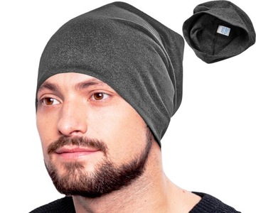 Czapka MĘSKA Beanie Uniwersalna Jednowarstwowa