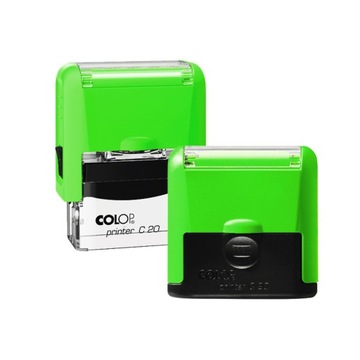 Pieczątka Colop Printer Compact 20 PRO - NEONOWY ZIELONY + GUMKA GRATIS