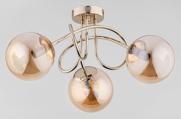 Banko lampa sufitowa 3xE14 antyczne złoto Alfa