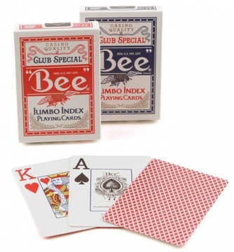Gra Karciana Karty do Gry BEE Jumbo KOMPLET Okazja
