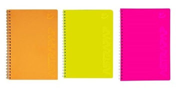 ASTRA Kołonotatnik B5 80k. kratka FLUO
