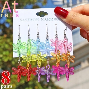 7/9/8pairs/set Candy Color Acrylic Gummy Bear