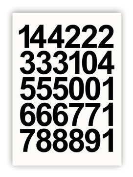 Czarny Alfabet i Cyfry 50mm samoprzylepne literki