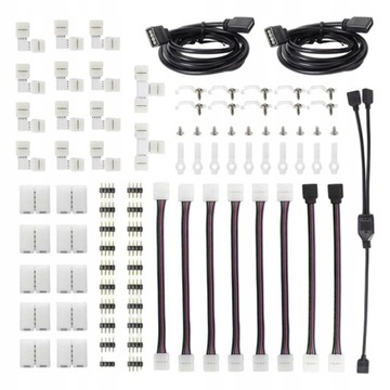 95 Набор разъемов для светодиодных лент, 4 контакта 10мм 5050