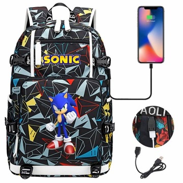 DUŻY PLECAK Sonic WODOODPORNY WZORY wysoka jakość