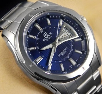 ZEGAREK MĘSKI CASIO EF-129D-2AVEF EDIFICE DATA STALOWY WODOSZCZELNY +BOX