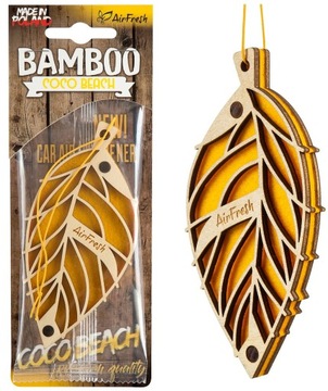 Zawieszka drewno AirFresh BAMBOO zapach COCO BEACH