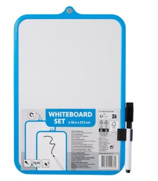 TABLICA MAGNETYCZNA SUCHOŚCIERALNA PLANER MAŁA NA LODÓWKĘ +MAGNES NIEBIESKA