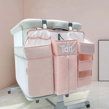 Многофункциональный органайзер для кровати размера XXL - розовый